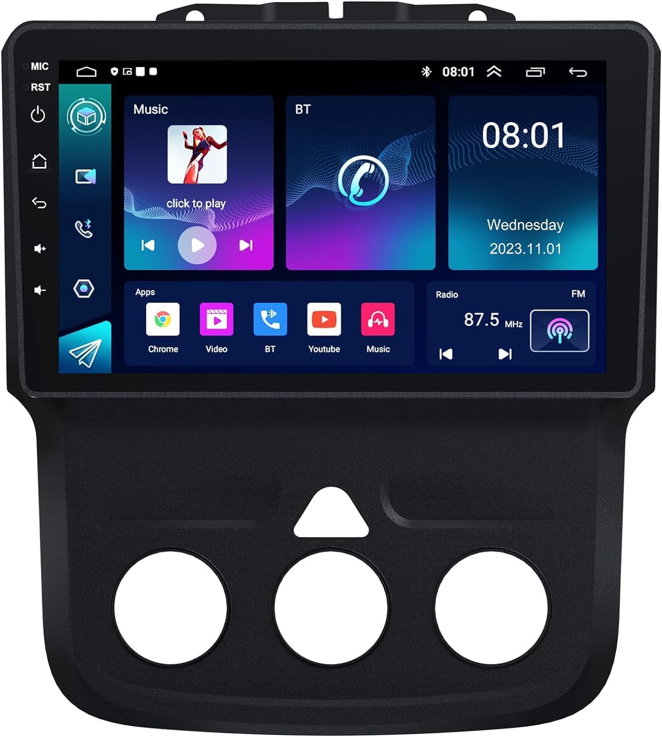 Android 12 Car Stereo for Dodge RAM 1500/2500/3500 2013-2018 2+32G, 9 Inch IPS Touch Screen Car Radio with Wireless Carplay&Android Auto,GPS, WiFi, Bluetooth,FM, Support OBD2/DVR/DSP