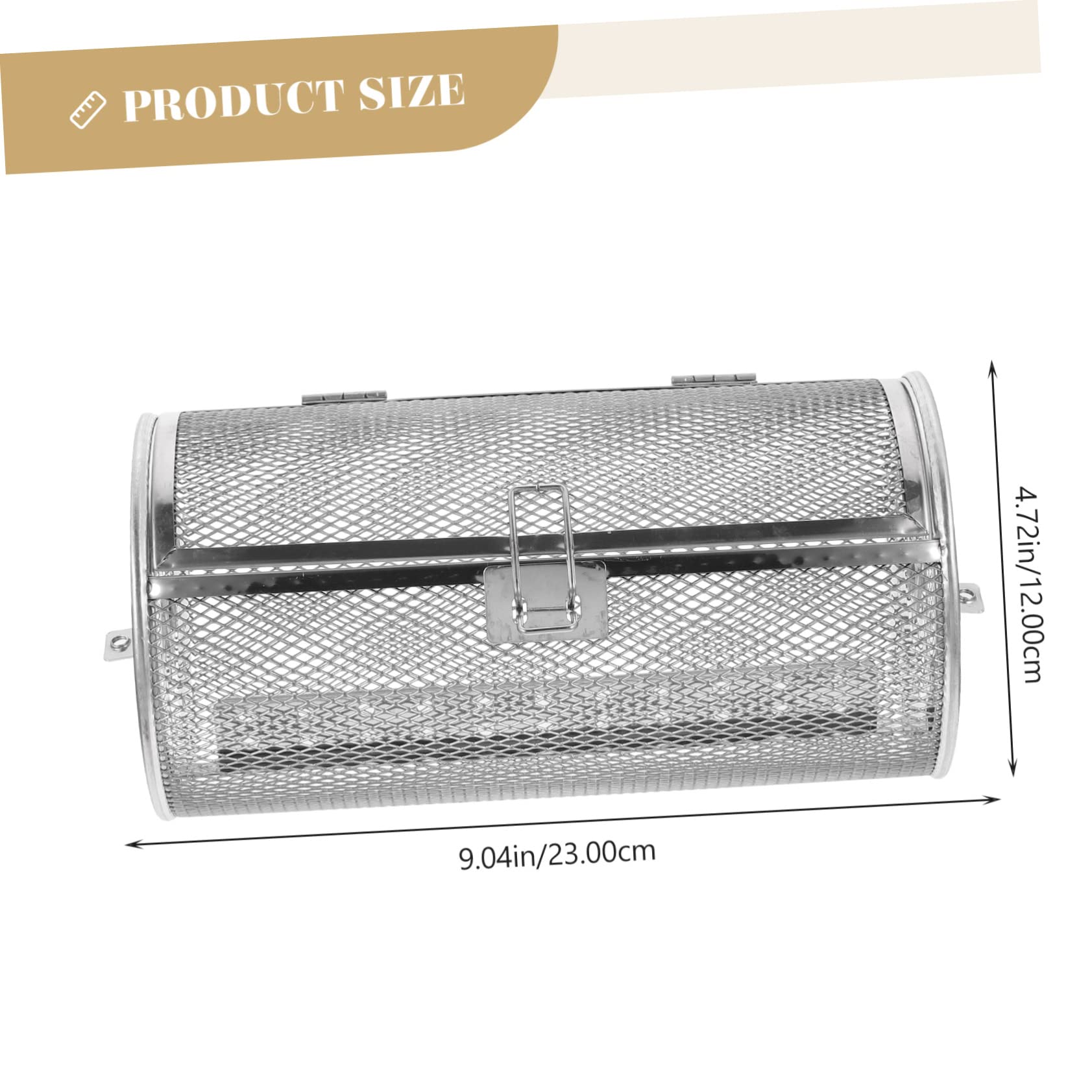 Toyvian Cestello Girevole in Acciaio Inossidabile per Cucina e Barbecue, Design Rotante, Uso Versatile, Colore Argento, per Arrostire Verdure e Funghi in Famiglia