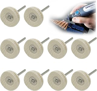 10pcs White Leather Buffing Wheels for Dremel - Silver Polishing Wheel or Watch Polishing Kit- Jewelry Polishing Kit