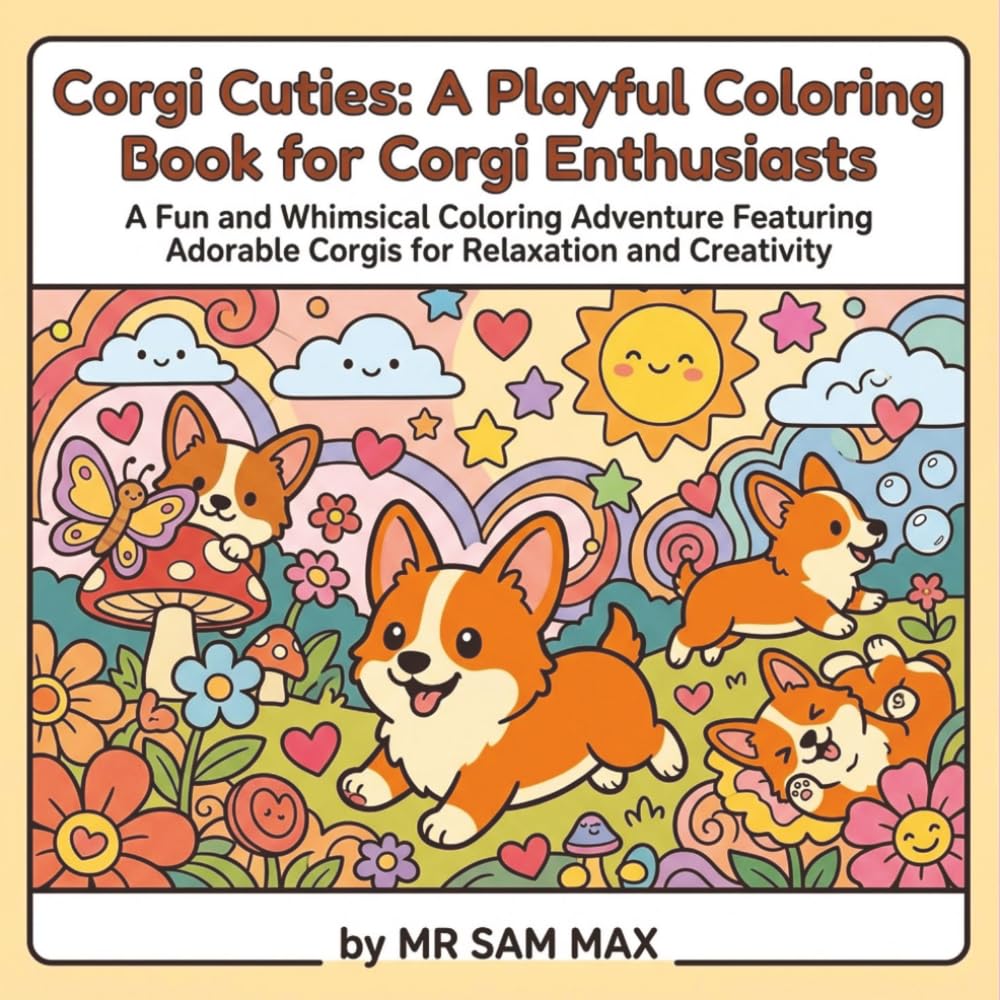 Corgi Cuties: A Playful Coloring Book for Corgi Enthusiasts