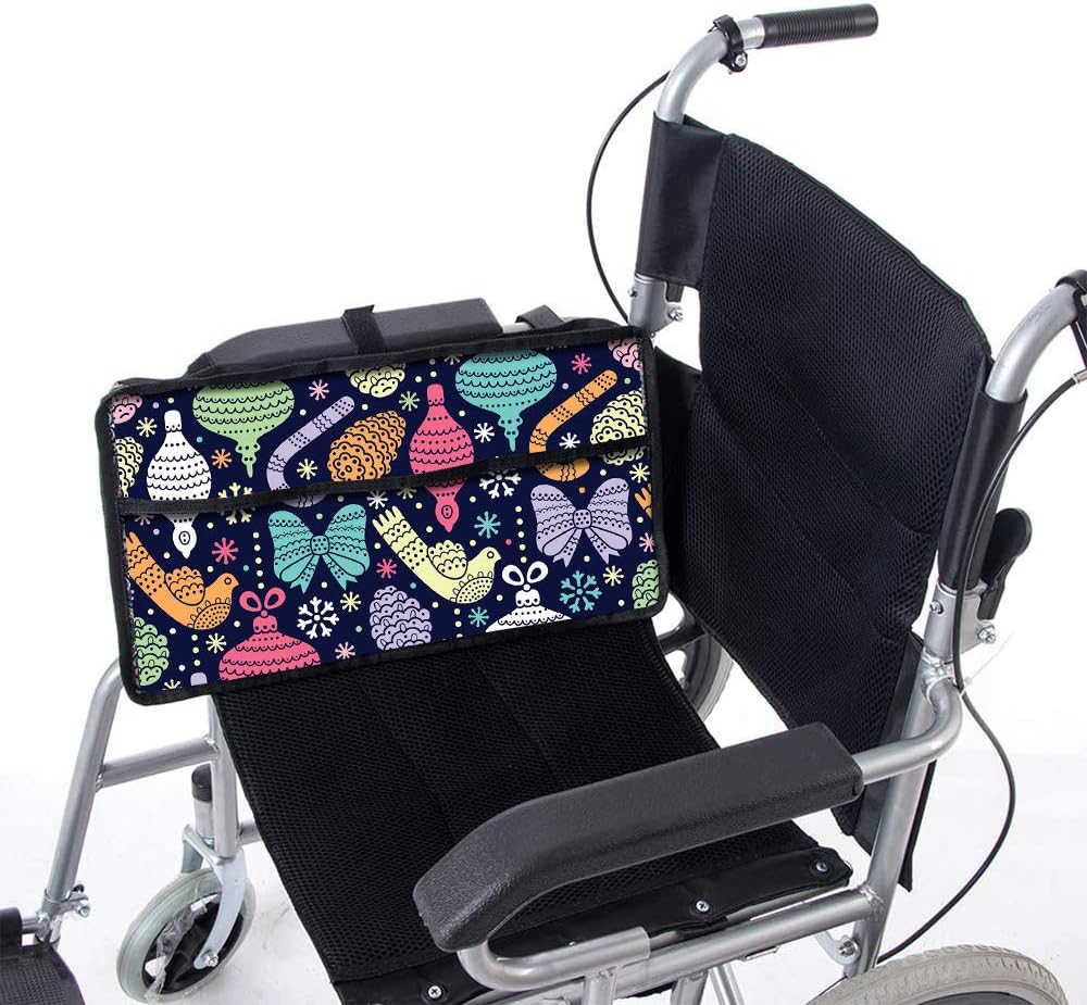 Wheelchair Storage Side Bag Universal Carry-All Water Resistant Pocket Pack for Walker, Rollator, Scooter Colourful Bell : Everything Else