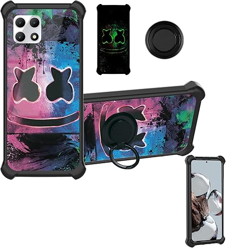Miniatura 9 de Aroepurt TCL 40 XL SE T - Funda compatible con TCL 40T para TCL 40XL, con protector de pantalla de vidrio templado, policarbonato duro + silicona