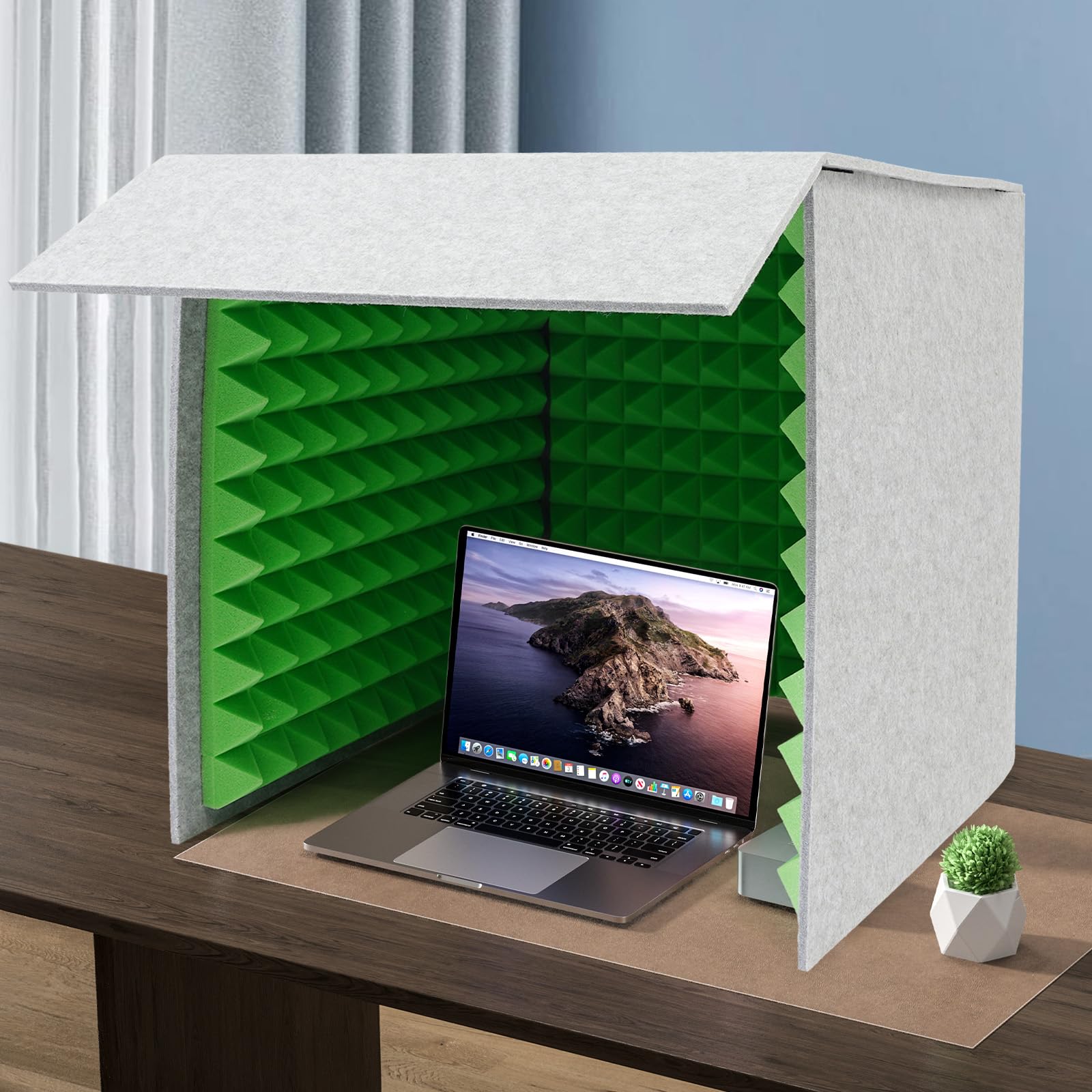 Desktop Schalldichte Abdeckung Vocal Recording Booth, Vocal Schallabsorbierende, 60×60cm Faltbares Desktop Aufnahmestudio, Tragbare Tonaufnahme, Akustikpaneele für Sprachaufnahmen/Videokonferenzen