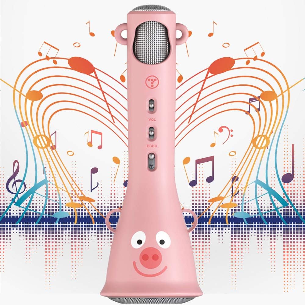 TOSING Karaoke Microphone for Kids,Birthday Gifts and Kids Toys for Age 4 5 6 7 8 9 10 11 Years Old Girls,Portable Handheld Wireless Bluetooth Karaoke Mic Machine for Home,Party