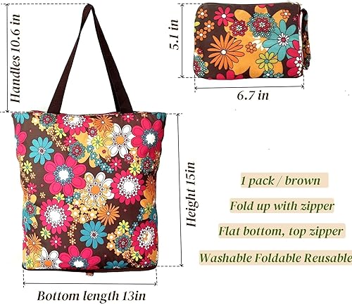 Miniatura 2 de Bolsas de comestibles plegables reutilizables para cocina, bolsa de asas plegable con cremallera