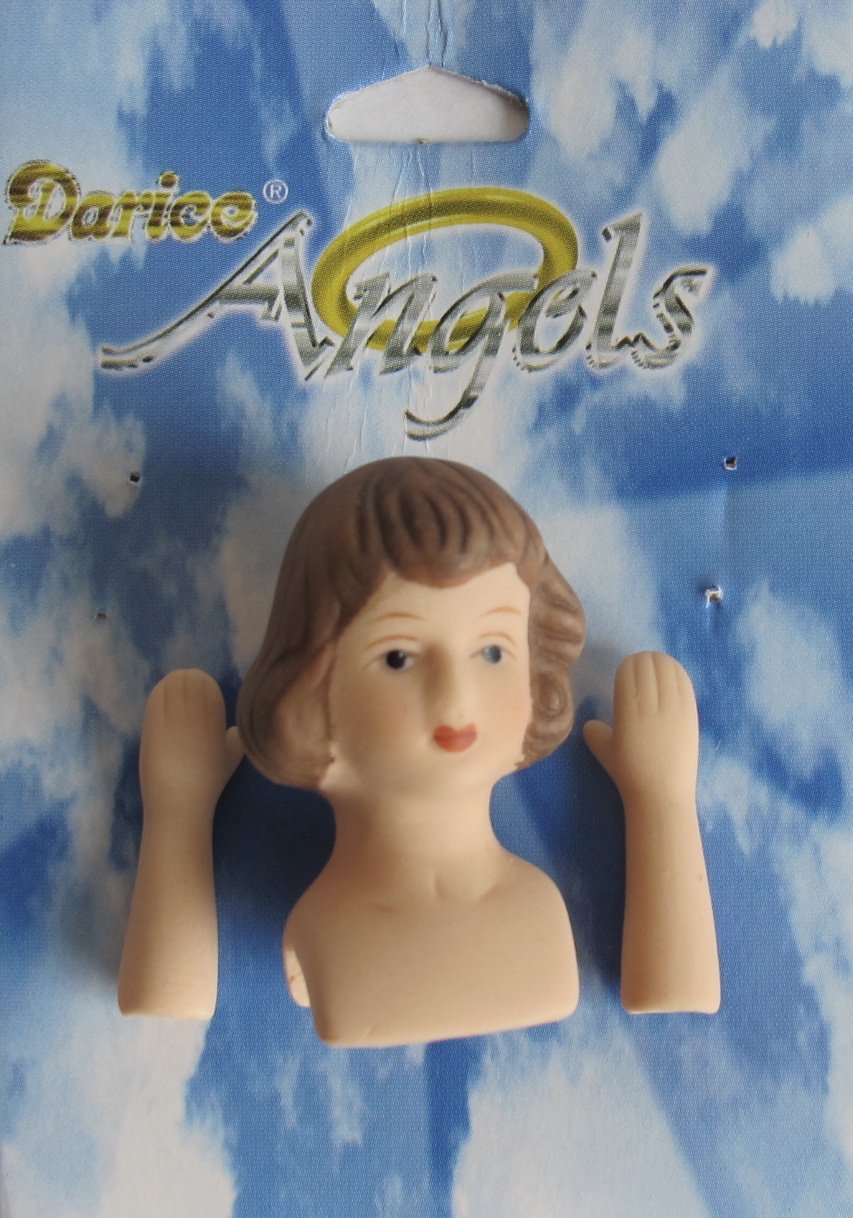 DARICE Angels Craft SET of PORCELAIN 'ANGEL' DOLL HEAD 1-1/2