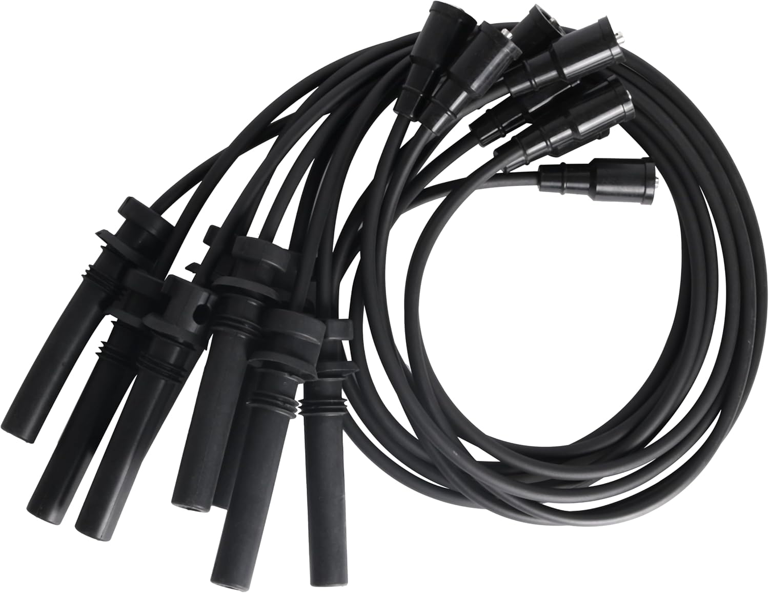 8Pcs Ignition Coils Pack UF378 + 16Pcs Spark Plugs + 8Pcs Spark Plug Wires Set for Chrysler 300, for Dodge Durango Magnum, for Dodge Ram 1500 2500 3500, for Jeep Grand Cherokee, 2003-2005, 5.7L