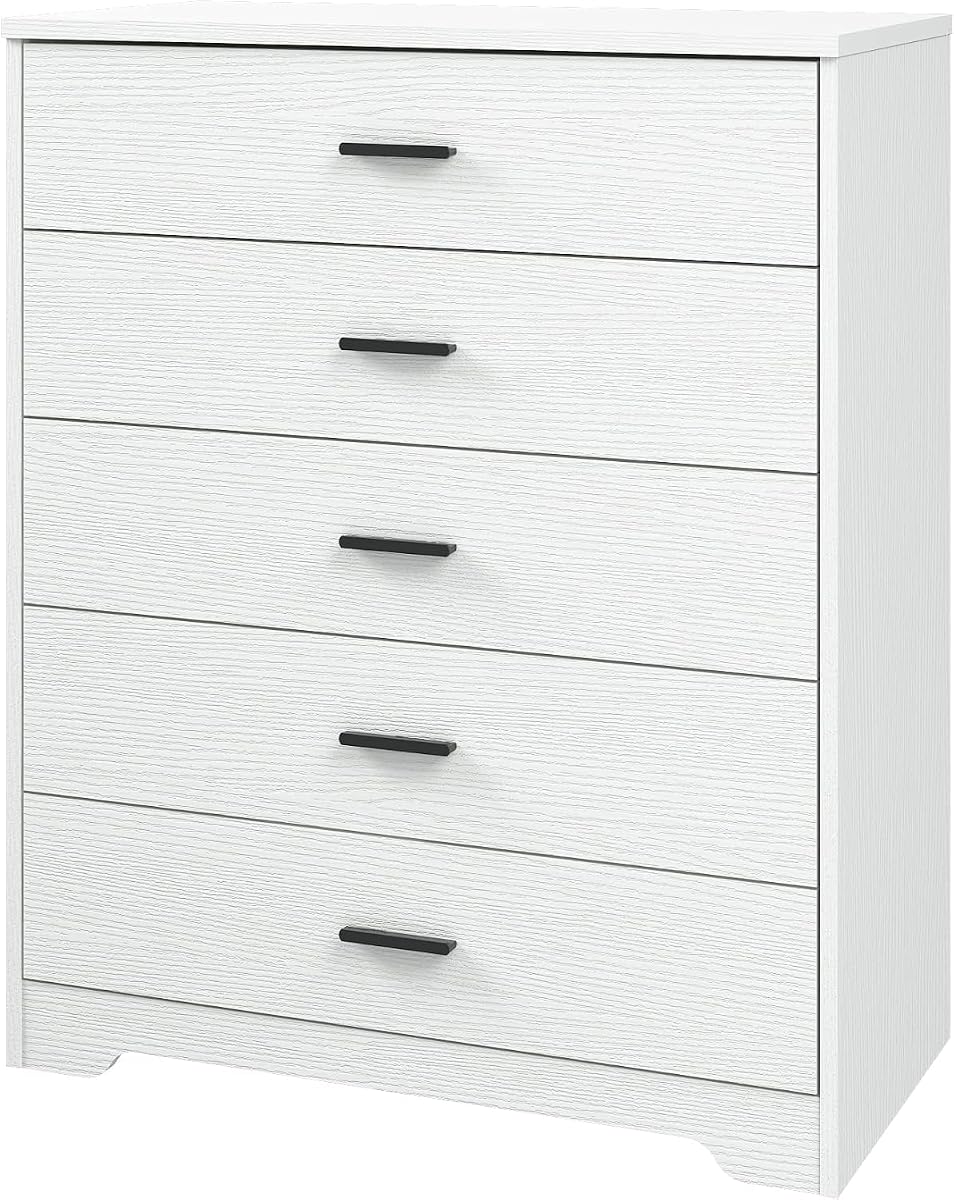 Panana 5/6 Drawer Dresser, Wooden Chest of Drawers, Storage Organizer Unit for Living Room, Home, Office