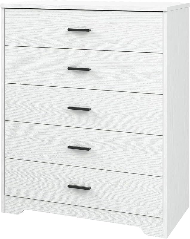 Panana 5/6 Drawer Dresser, Wooden Chest of Drawers, Storage Organizer Unit for Living Room, Home, Office