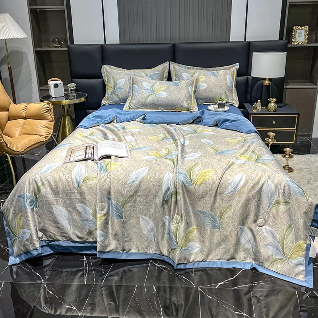 Summer futon, native pattern, single, for summer nights, 200*230cm, 1 piece, stylish, cute, no cover needed, futon, color 5, double, 4 piece set, cool, silk touch, cool to the touch, air conditioning