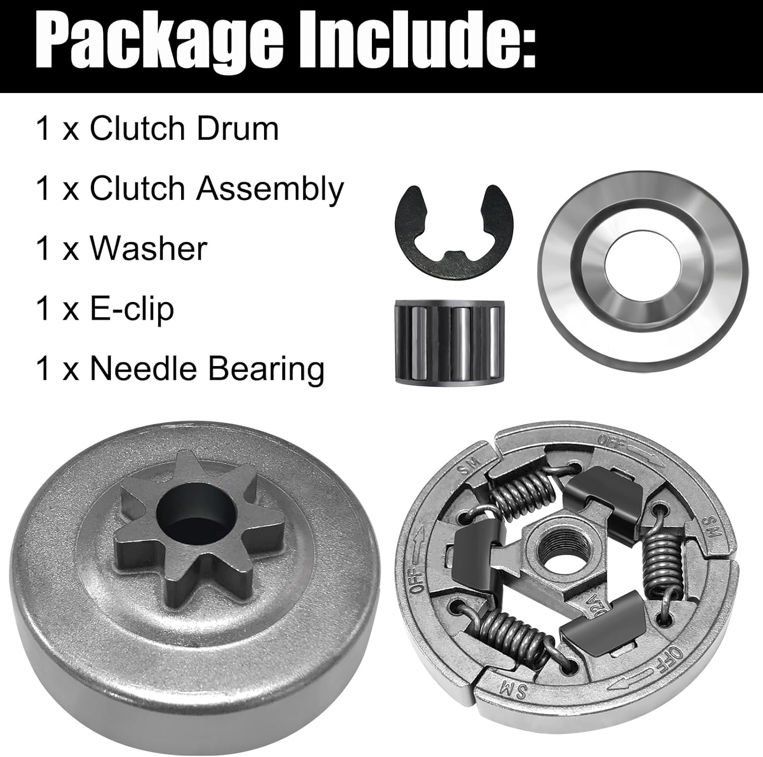 .325" 7T Clutch Drum Sprocket Kit view 4
