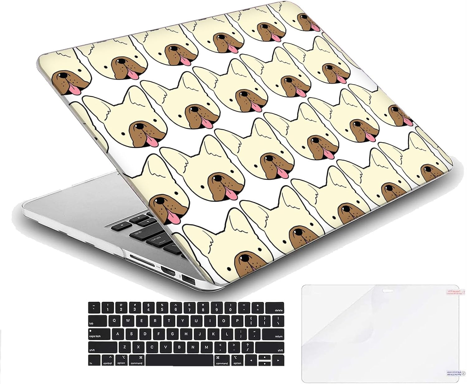 Compatible with MacBook Neo 13-inch, Hard Shell Case with Keyboard Cover and Screen Protector (A3404 A18 Pro chip, 2026 Release) - French Bulldogs MD8651