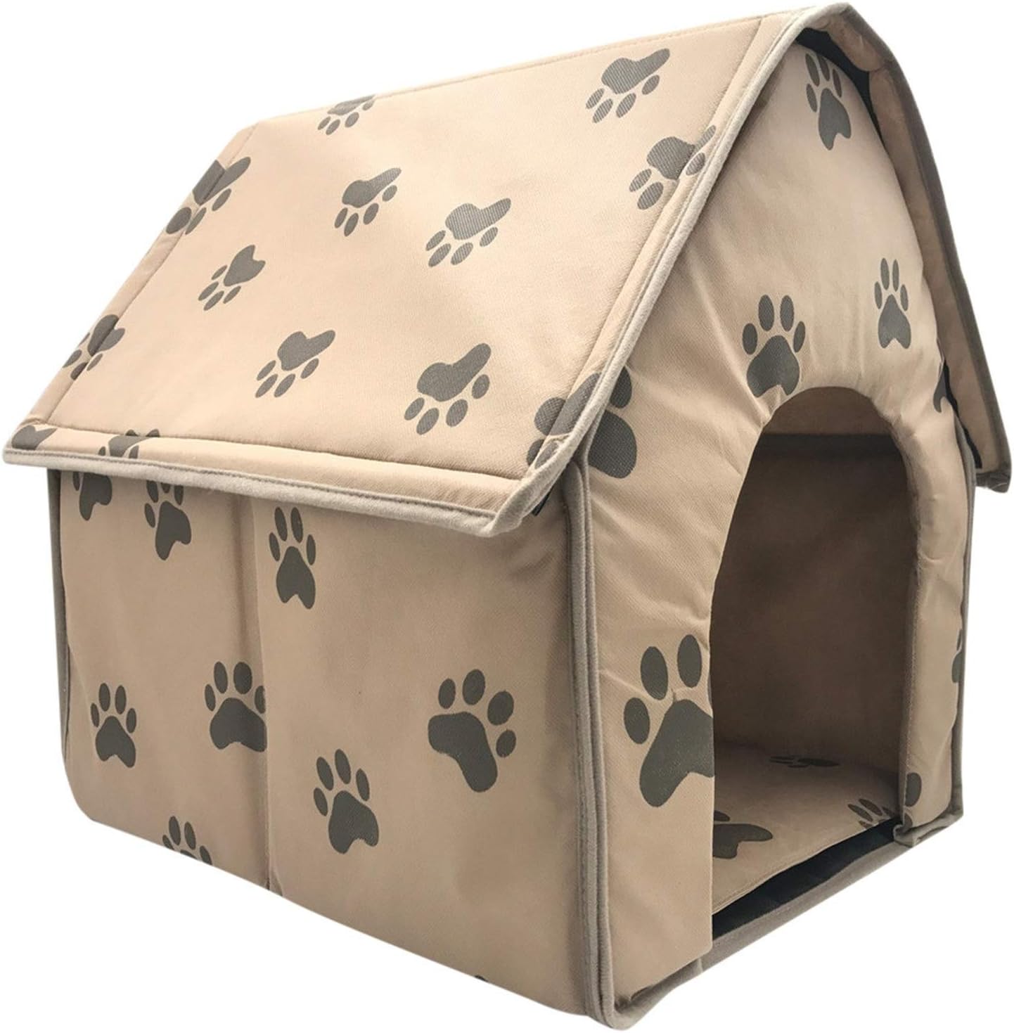 Foldable Dog House Small Footprint Pet Bed Tent Cat Kennel Indoor Portable Trave Warm Blanket pet Supplies playpen for Dogs,Multicolor,47x49x49cm