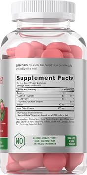 Horbaach Apple Cider Vinegar Gummies | 90 Count | Apple Flavor ACV Dietary Supplement for Adults | Vegan, Non-GMO & Gluten Free