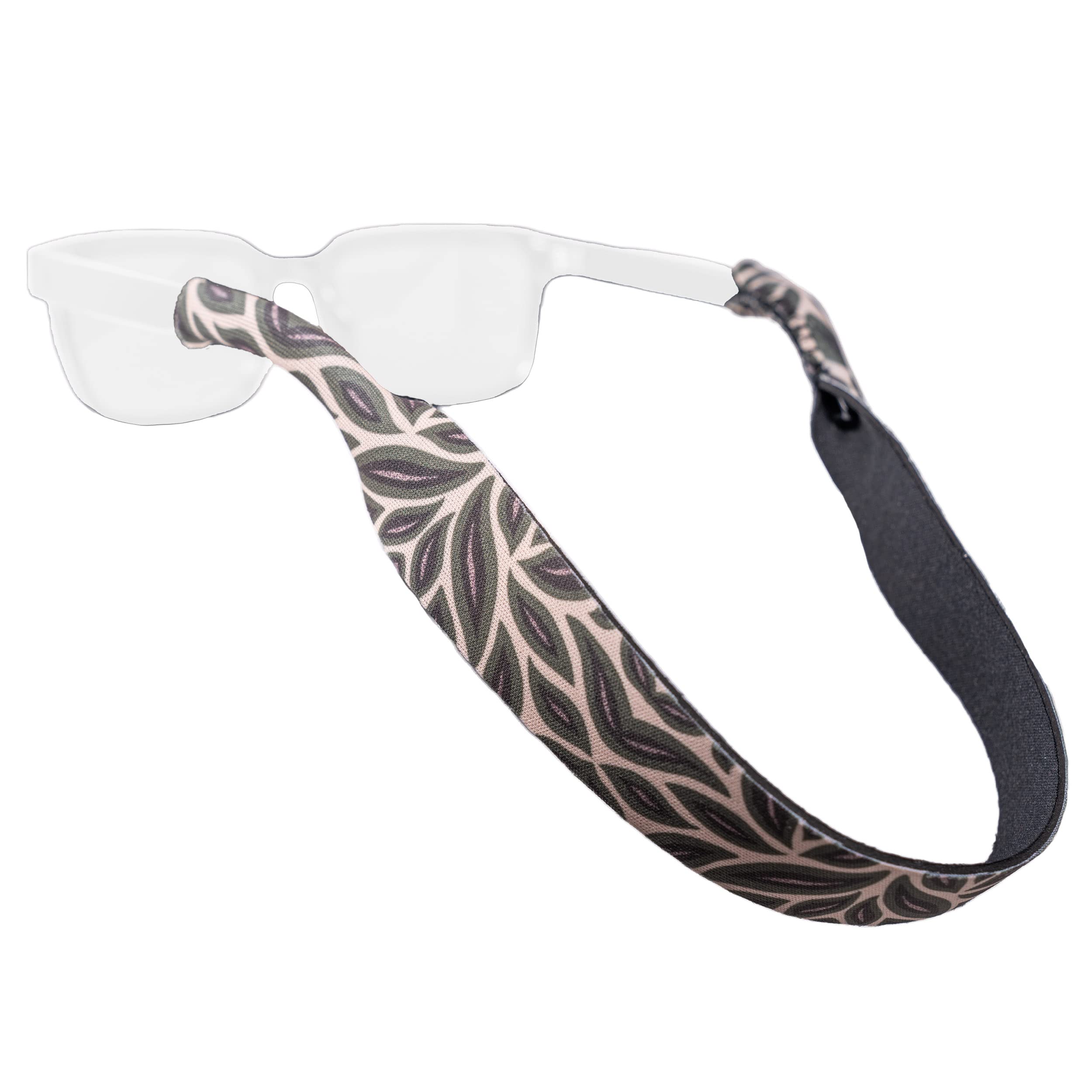 Chums Neoprene Patterns Eyewear Retainer, Green Leaves, One Size