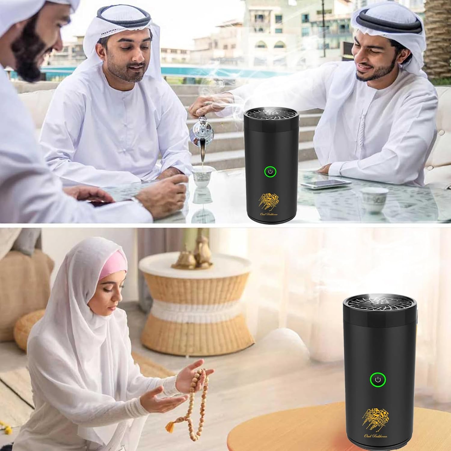 مبخرة ذكية قابلة لإعادة الشحن USB، موزع عطور كهربا...