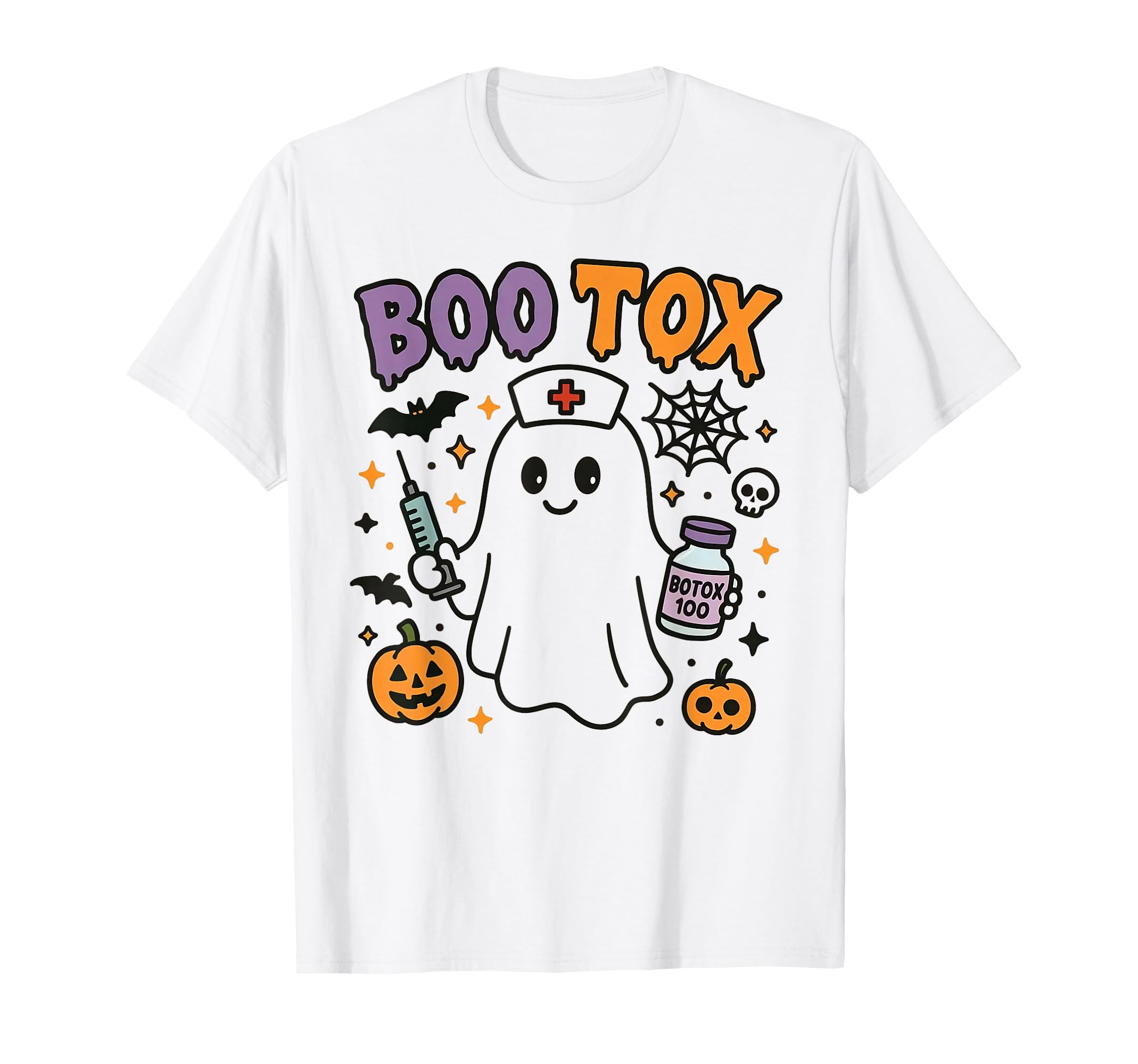 Boo Tox Nurse Ghost Filler Botox Halloween Aesthetic Nurse T-Shirt