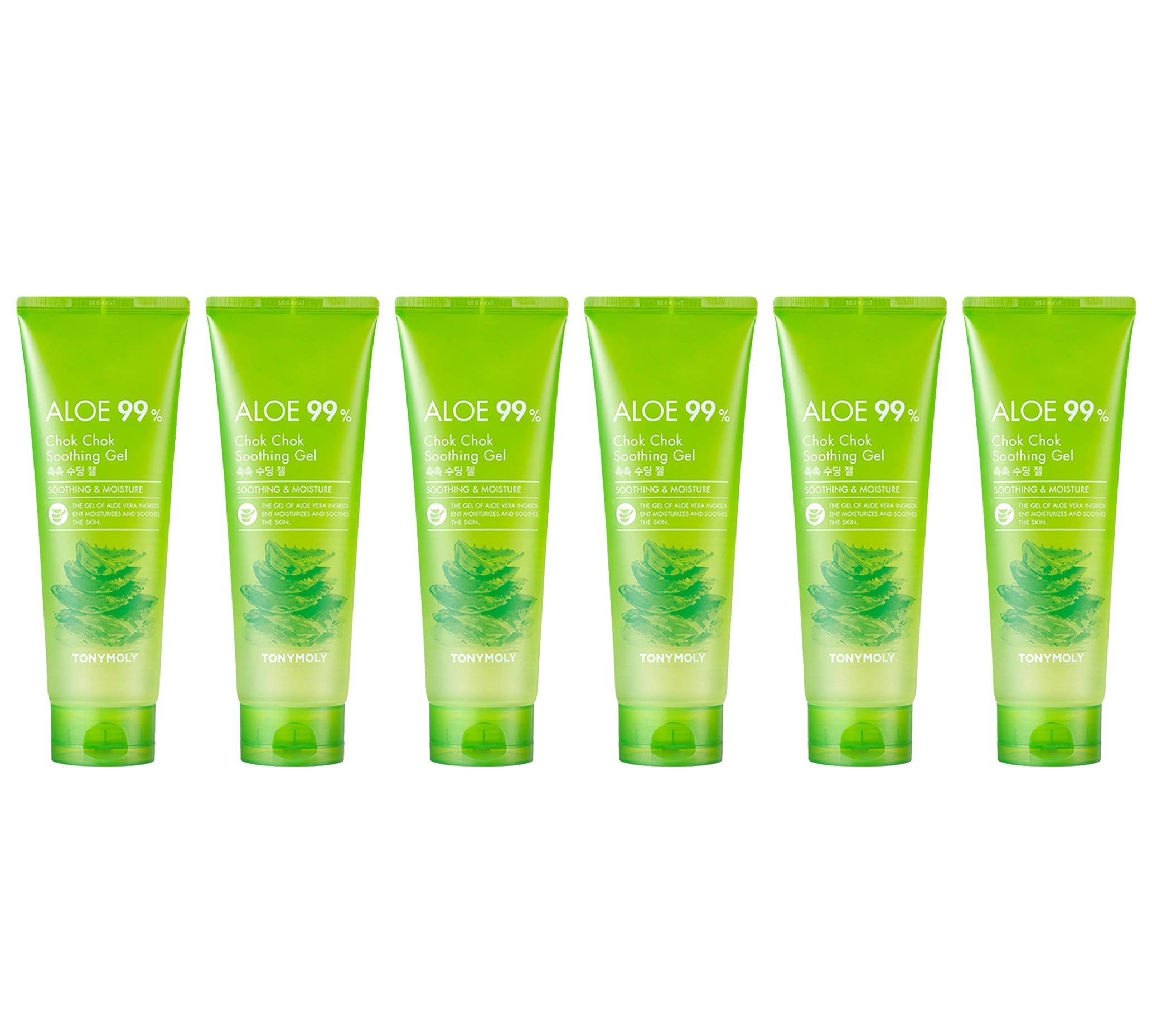 Chok Chok Aloe Soothing Gel, 99% Aloe Vera Gel for Face & Body, Korean Skin Care Moisturizier