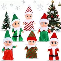 Vista 1 de 6 Piezas de Muñecas de Elfo de Navidad, Elfos Pequeños en Miniatura, Juguetes, Adornos Navideños, Accesorios, Rellenos de Media para Navidad