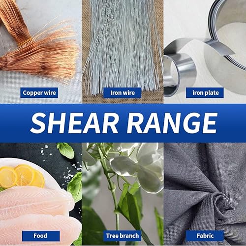 Miniatura 5 de stedi Tijeras resistentes, tijeras multiusos con cuchillas finamente dentadas, muesca de cable eléctrico de fácil corte, aislamiento, mango cómodo
