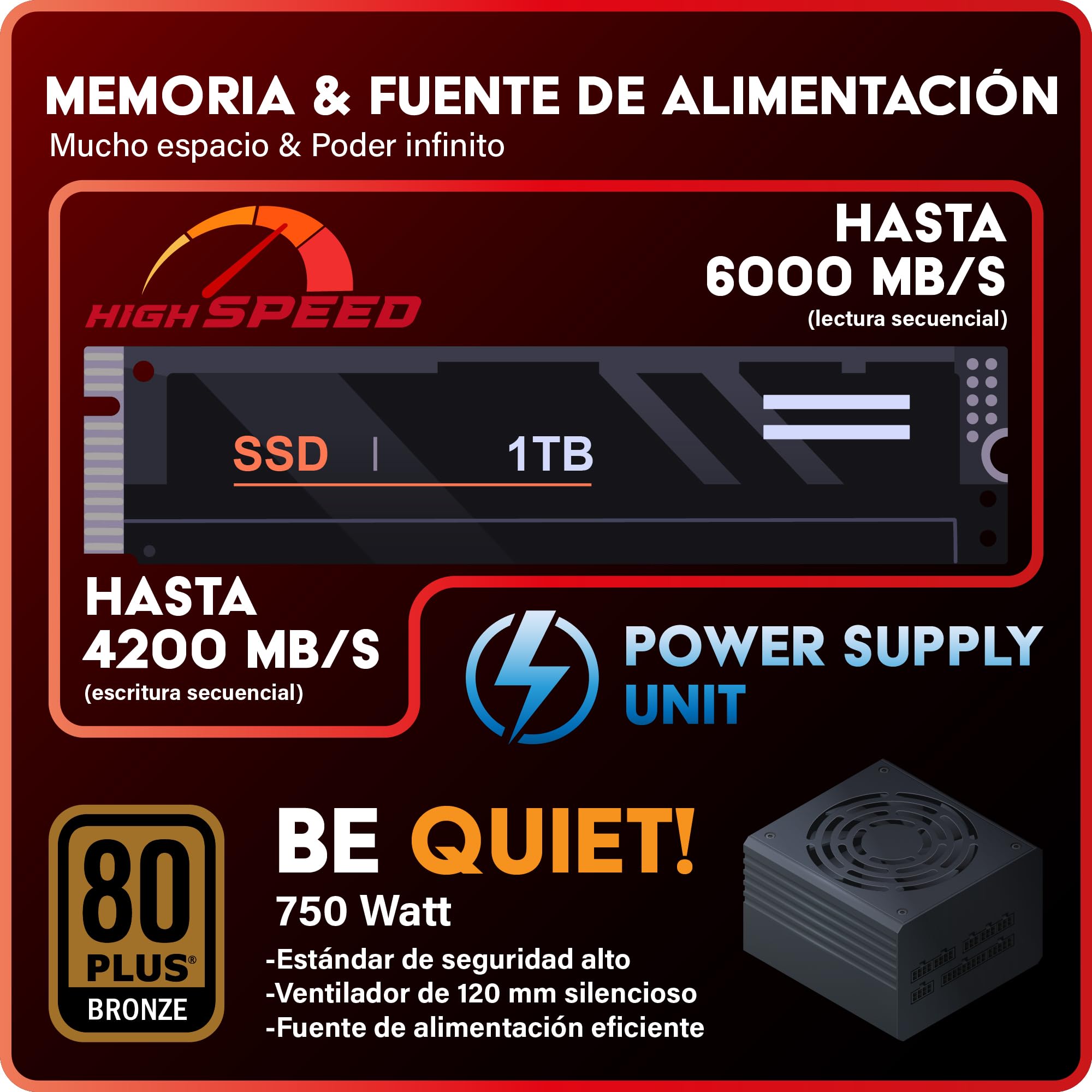 Greed® MKM - PC Gaming - AMD Ryzen 5 7500F + Nvidia Geforce RTX 5070Ti 16GB – Ordenador de sobremesa con 4K & Raytracing - 5,0 GHz - 32GB RAM DDR5 - SSD 1TB + Wi-Fi & Windows 11 Pro
