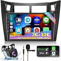 Vista 1 de [DSP&EQ] Radio de coche Android 2+32G para Toyota Yaris 2006-2011, pantalla táctil de 9 pulgadas para Yaris Car Stereo Wireless CarPlay Android