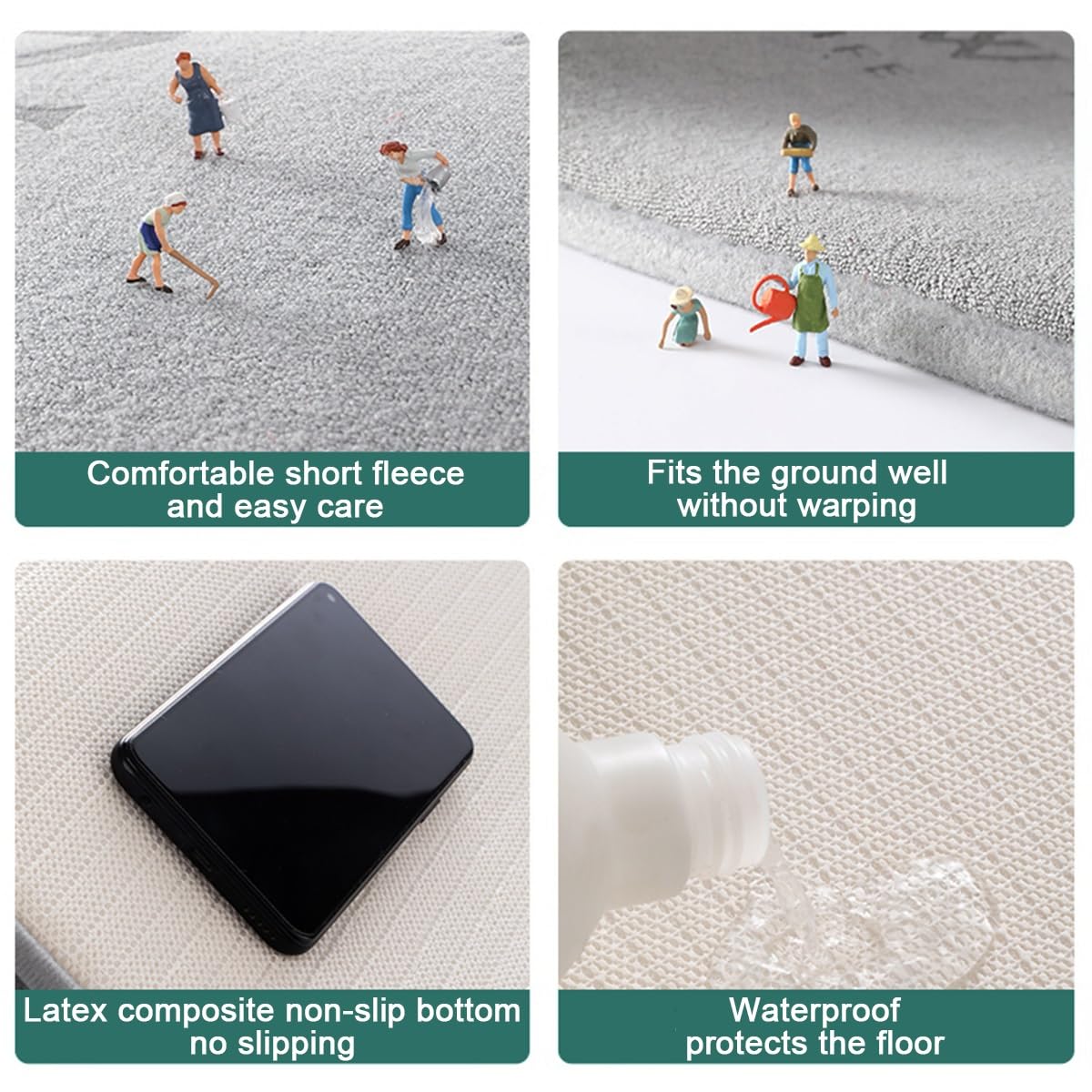 Alfombra De Esquina Suave, Alfombra De Baño Antideslizante En Forma De L, Lavable A Máquina, Alfombrillas Absorbentes De Agua, para Baño, Cocina, Entrada De La Sala De Estar(70 * 70 * 45cm)