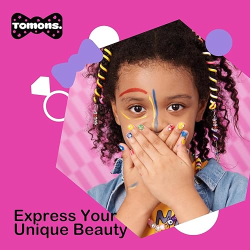Miniatura 5 de Tomons Juego de esmaltes de uñas para niñas, secador de uñas, kit de arte de uñas con bolígrafos, purpurina, calcomanías, esmalte de uñas de secado