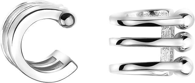 SOFIA MILANI - Women's Earrings 925 Silver - Fake Piercing Ear Cuffs - 20746