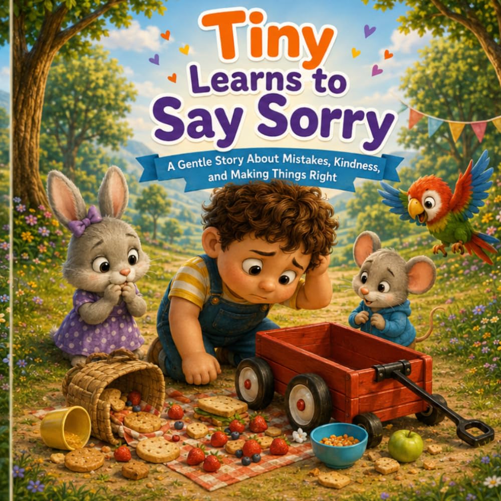 Tiny Learns to Say Sorry: A Story and Coloring Book for Kids About Apologizing, Friendship, Forgiveness, and Making Things Right (Tiny The Littlest Giant)
