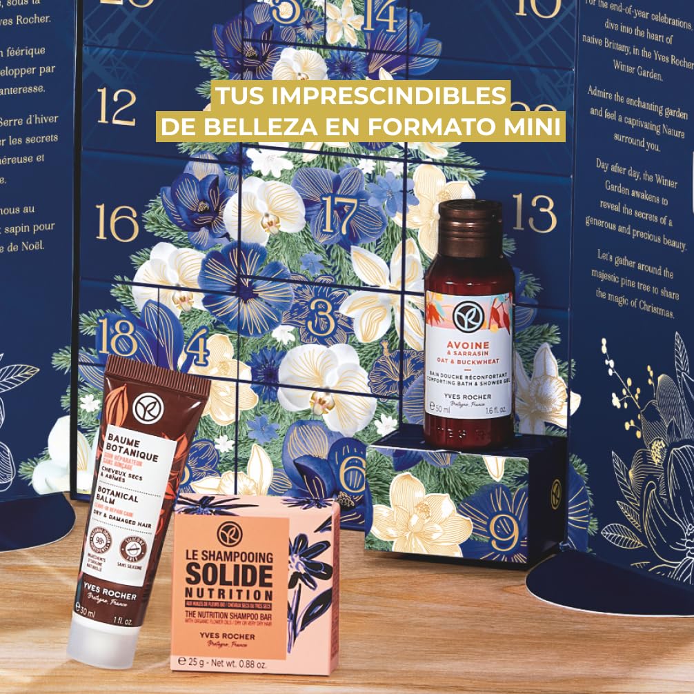 Yves Rocher Calendario de Adviento Cosmética & Belleza - Regalo con 24 sorpresas: cuidado facial, corporal, capilar; maquillaje, y perfumes - Calendario de Adviento para mujeres – Edición limitada