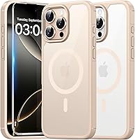 Vista 81 de TAURI Funda magnética 5 en 1 diseñada para iPhone 14 para iPhone 13, [compatible con MagSafe] con 2 protectores de pantalla + 2 protectores de lente
