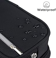 Vista 6 de YONZONE Estuche para lápices de gran capacidad, bolsa grande de almacenamiento para lápices, bolsa con 3 compartimentos multifuncionales, estuches