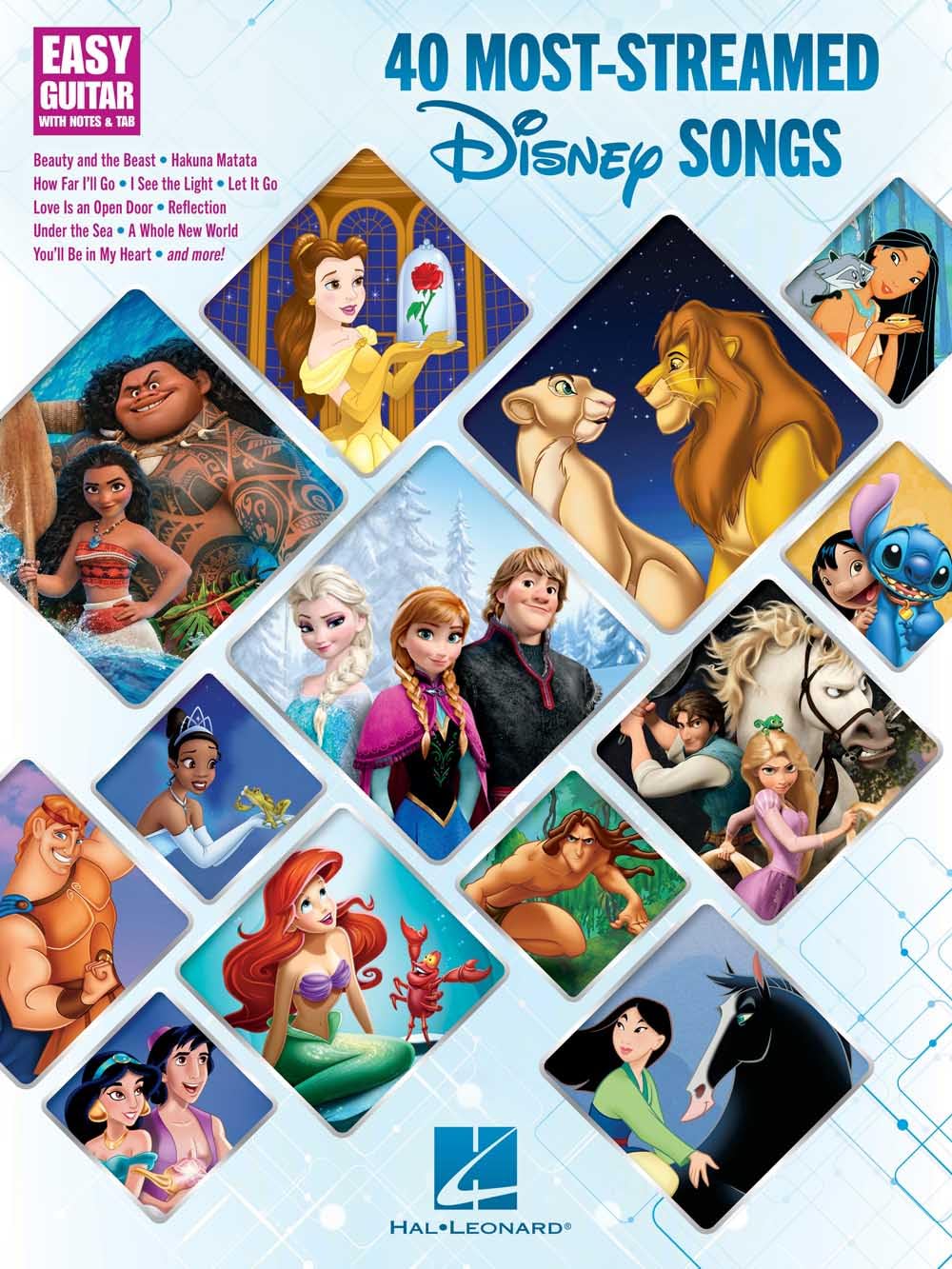 40 Most-Streamed Disney Songs. Easy Guitar with Notes and Tab
