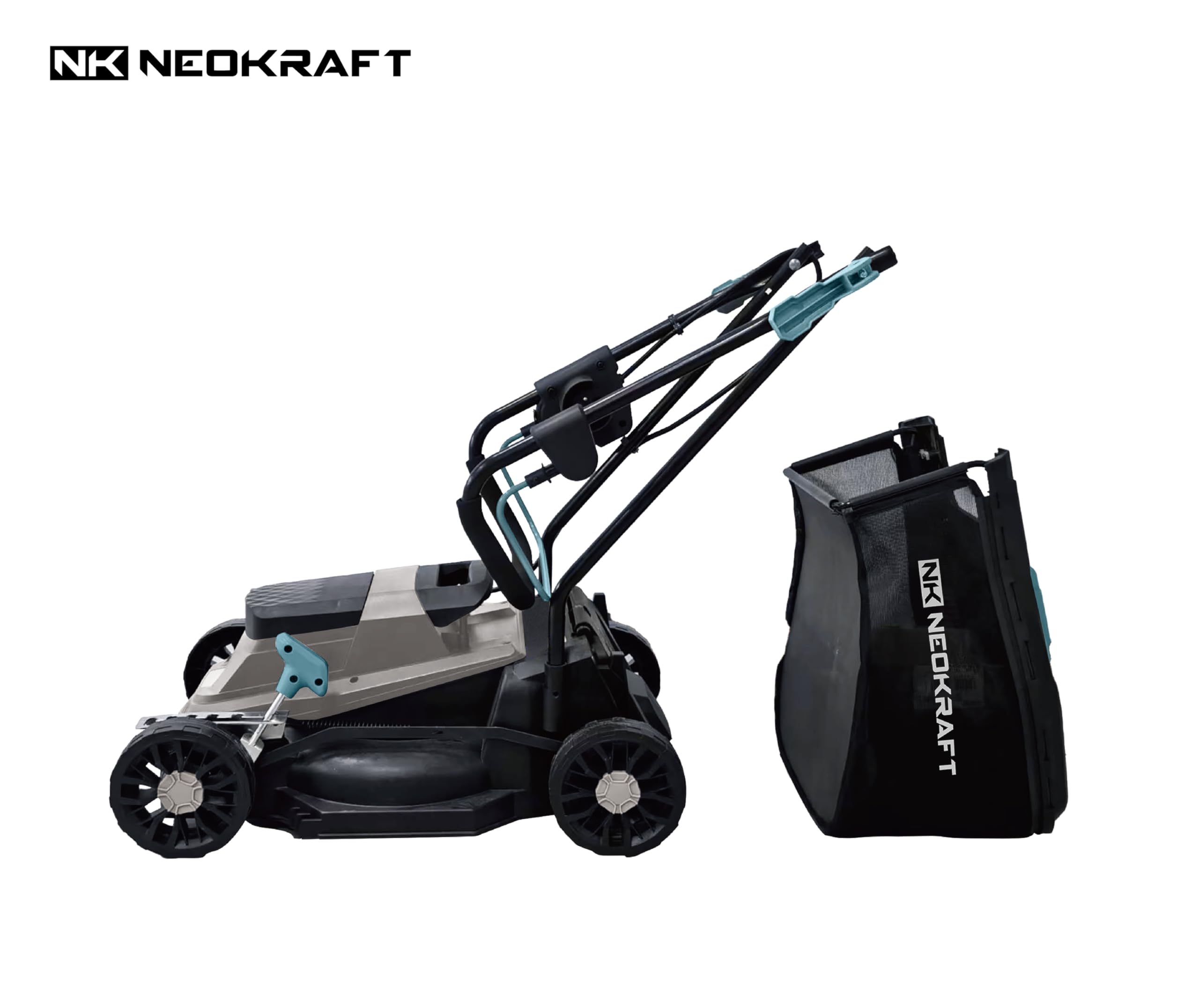 NeoKraft Elektro-Rasenmäher 1300W – 33 cm Schnittbreite – Elektrischer Mäher mit 30L Fangkorb & 6-facher Schnitthöhenverstellung – Kompakt & Leistungsstark - Rasenmäher - Gartenmäher