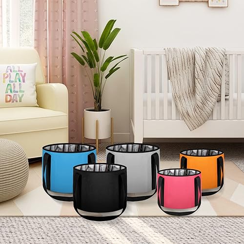 Miniatura 7 de Cuenca de baño de pies de 20 litros, cubo plegable portátil para pies de bañera para remojar pies para viajes al aire libre, campamento, pesca