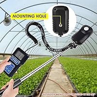 Vista 5 de Medidor PAR Quantum Medidor de PAR para luces LED de crecimiento, probador PPFD con registro de datos y calibración, rango de luz 400-700nm, medidor