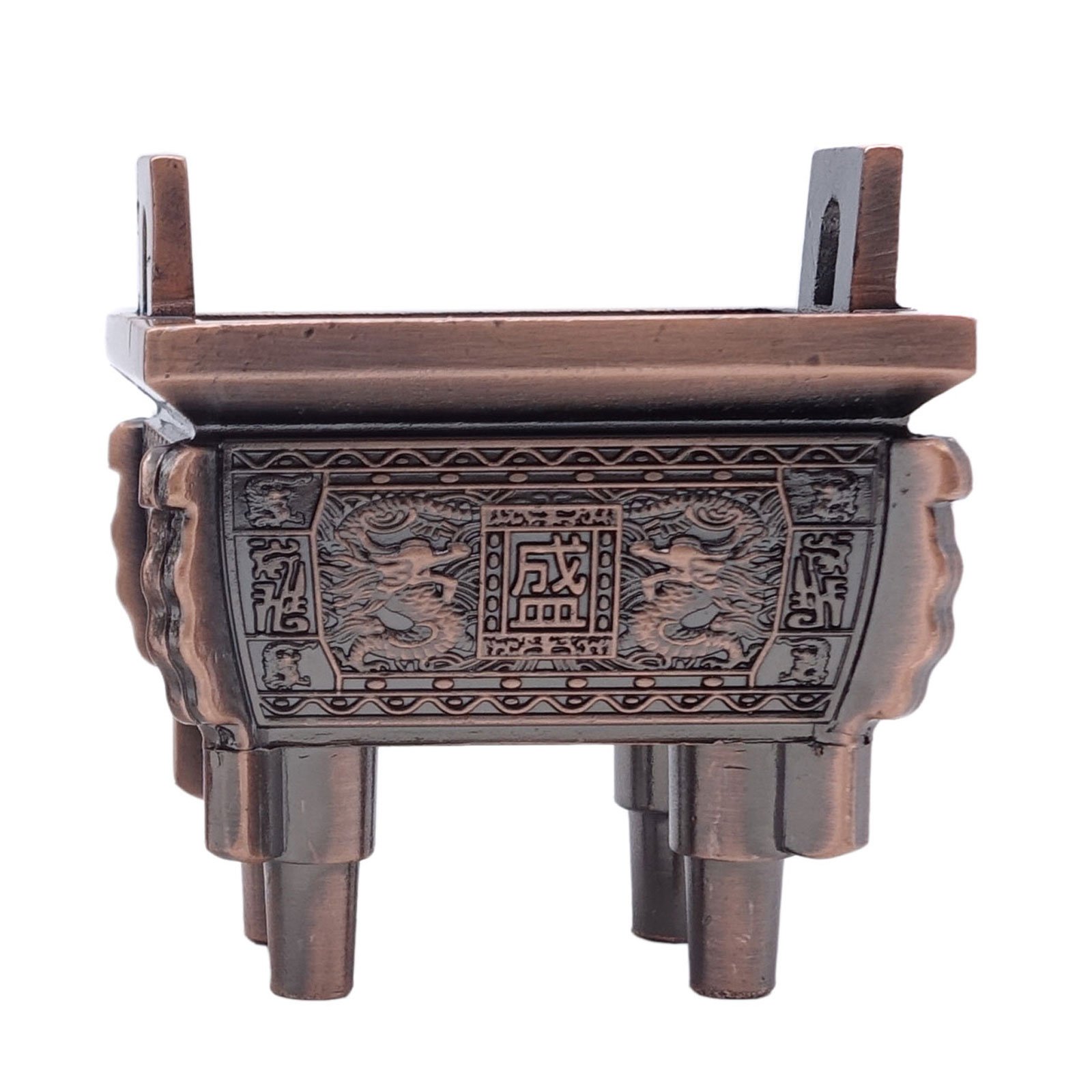TrendBox Model B - Mini Vintage Design Ding Sheng Bronze Tripod Incense Cone Coil Stick Burner Holder Ash