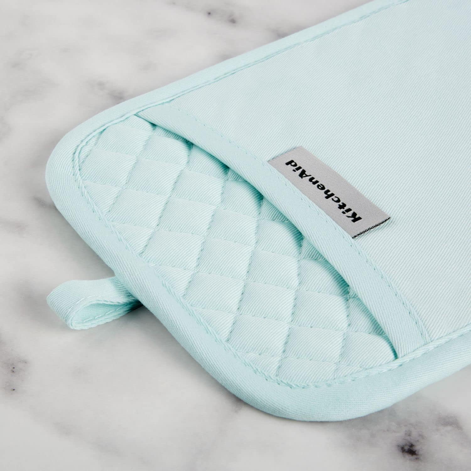 KitchenAid Asteroid Pot Holder 2-Pack Set, Mineral Water, 7"x10" - Image 3