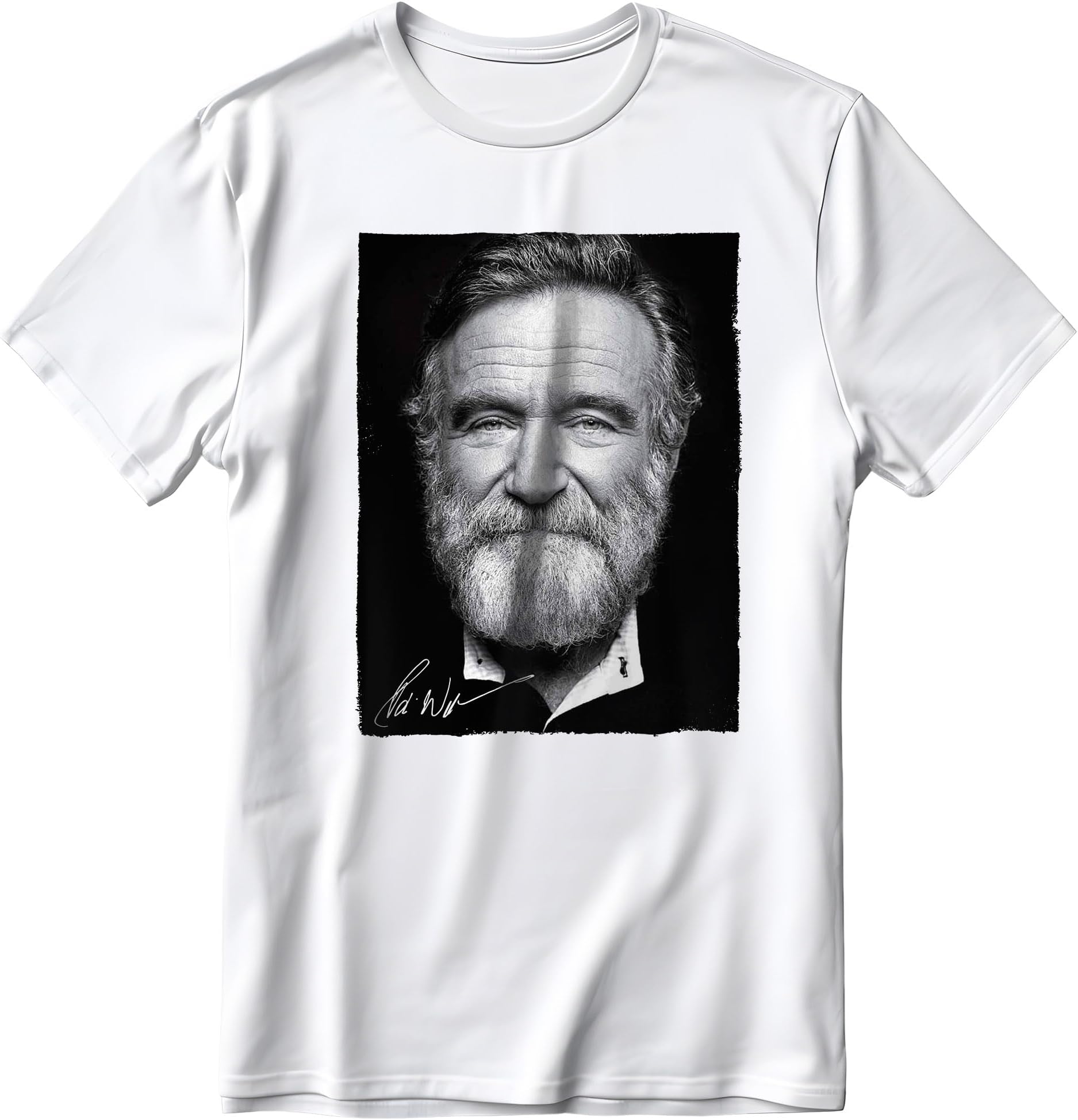 CustomDesign Portrait with Signed for R.o.b.i.n W.i.l.l.i.a.m.s Shirt Multicolor