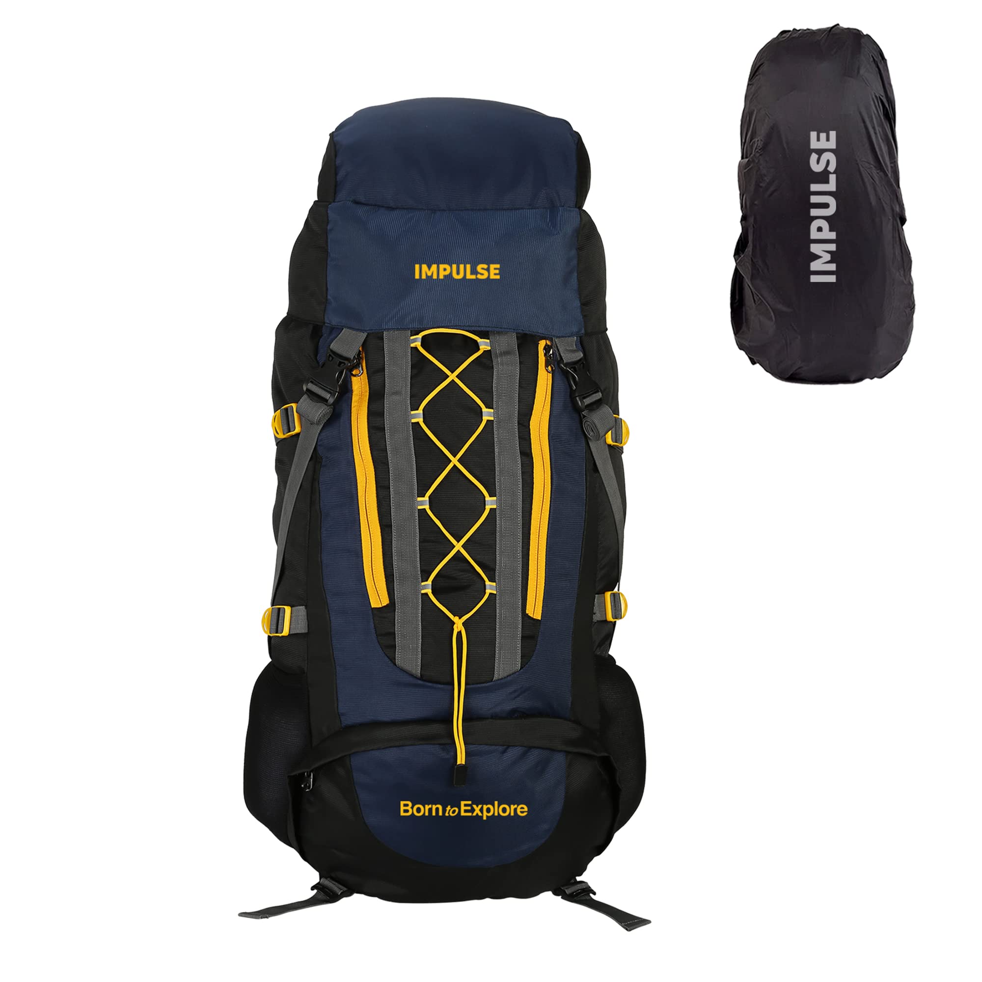 Impulse Inverse U 65 litres Waterproof Rucksack Backpack for men tourist bag for travel backpack for hiking trekking Bag for men camping bag with 1 Year Warranty Free Raincover
