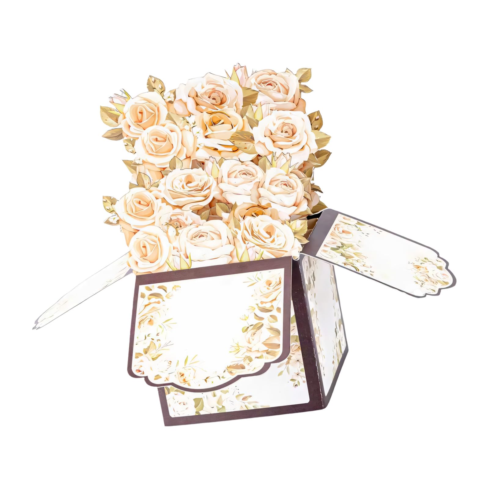 CAZSTYK Unique Popup Flower Greeting Card for Holidays Parties and Special Paper Flower Card