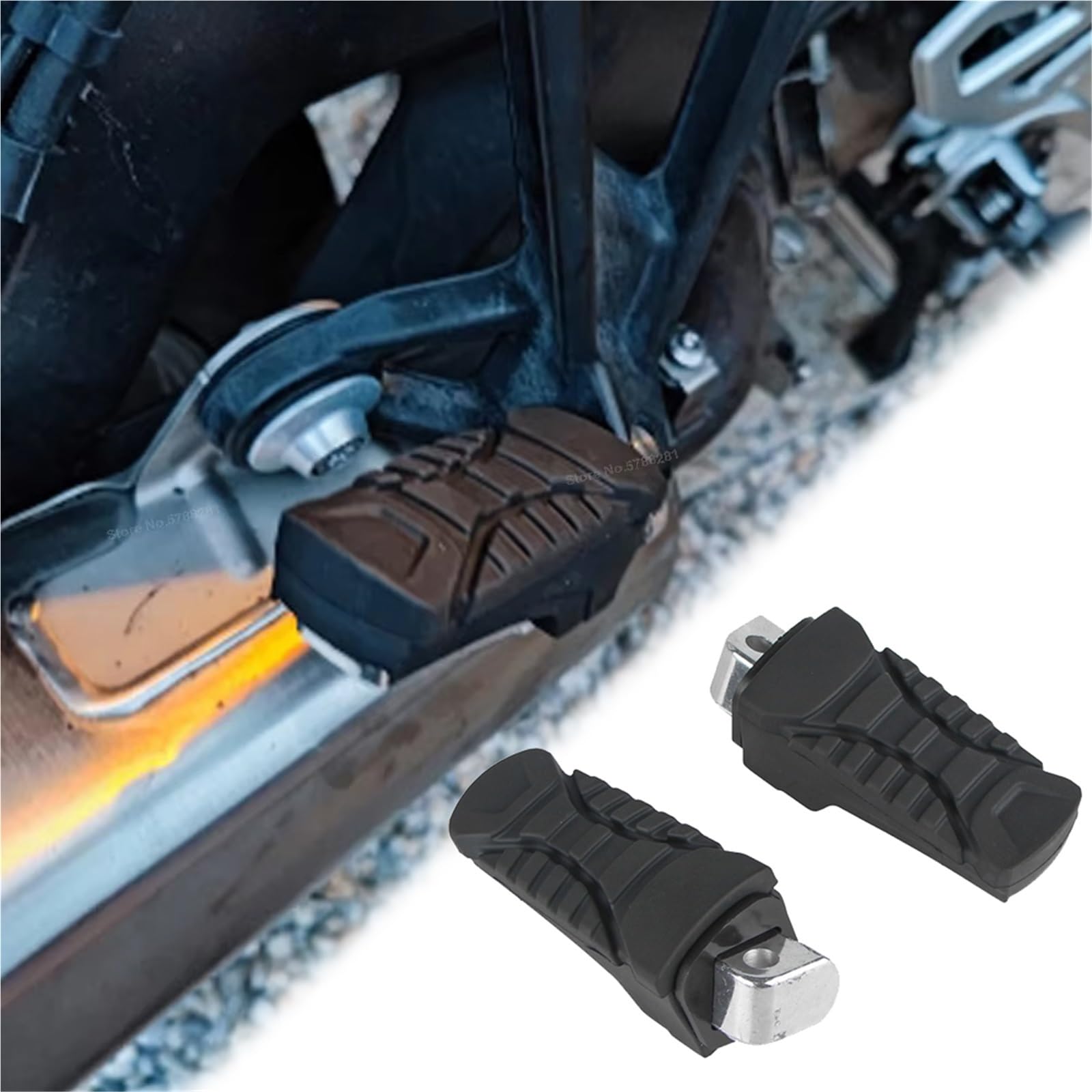 Per BMW R1200GS R1250GS ADV 14-23 R1200 R1250 GS S1000XR C600 C650 Sport Pedana Staffa Copertura In Gomma Posteriore Passeggero Poggiapiedi