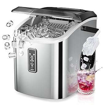EUHOMY Ice Maker Countertop, 9 Cubes Ready in 6 Mins,