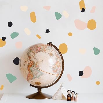 Boho Polka Dot Wall Stickers, iinuu Bohemian Style Neutral Wall Decals for Bedroom Living Room Office Nursery 3