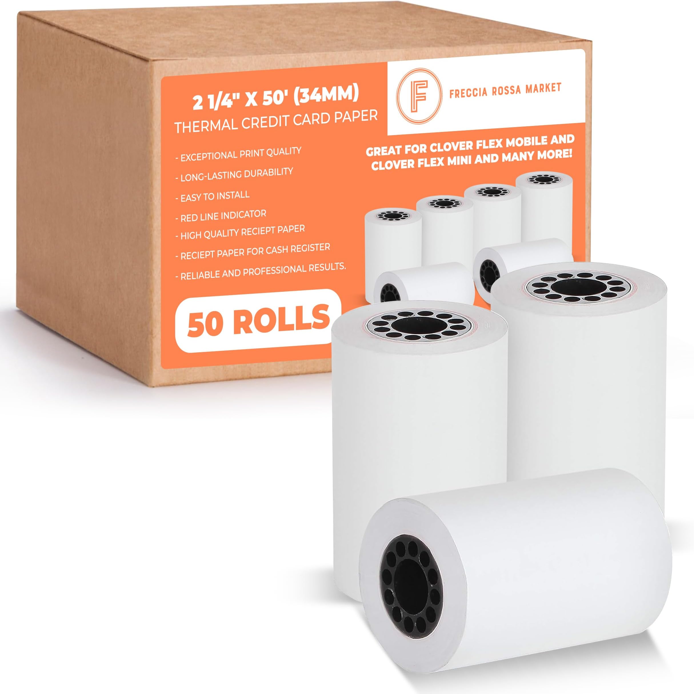ReceiptPaperPro 2 1/4” x 65 ft Thermal Paper Receipt Rolls
