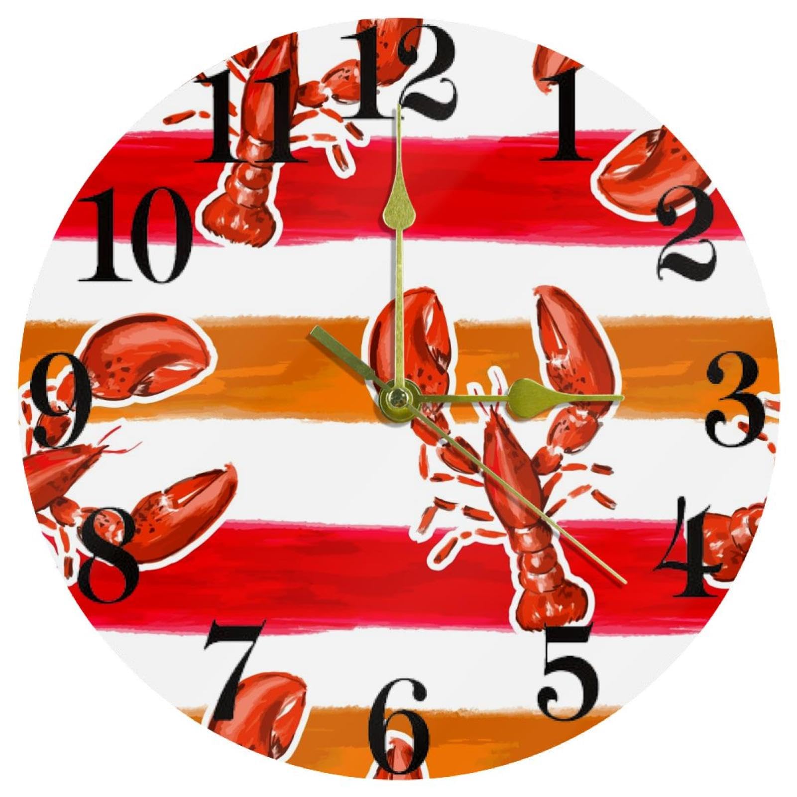 Horloge murale silencieuse sans tic-tac à quartz ronde pour cuisine et école