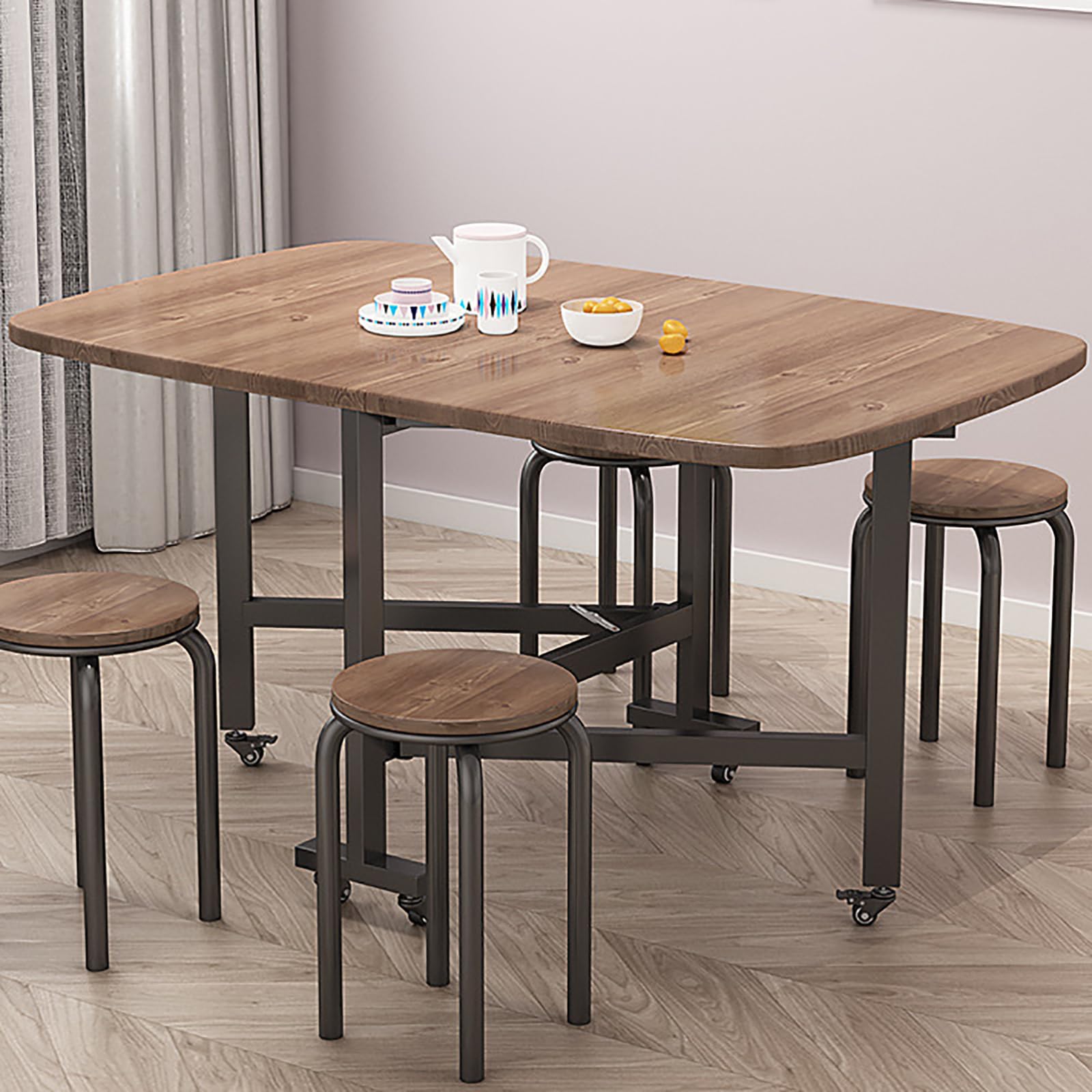Table de salle à manger pliante VOYADE 100x60cm pour optimiser votre salon