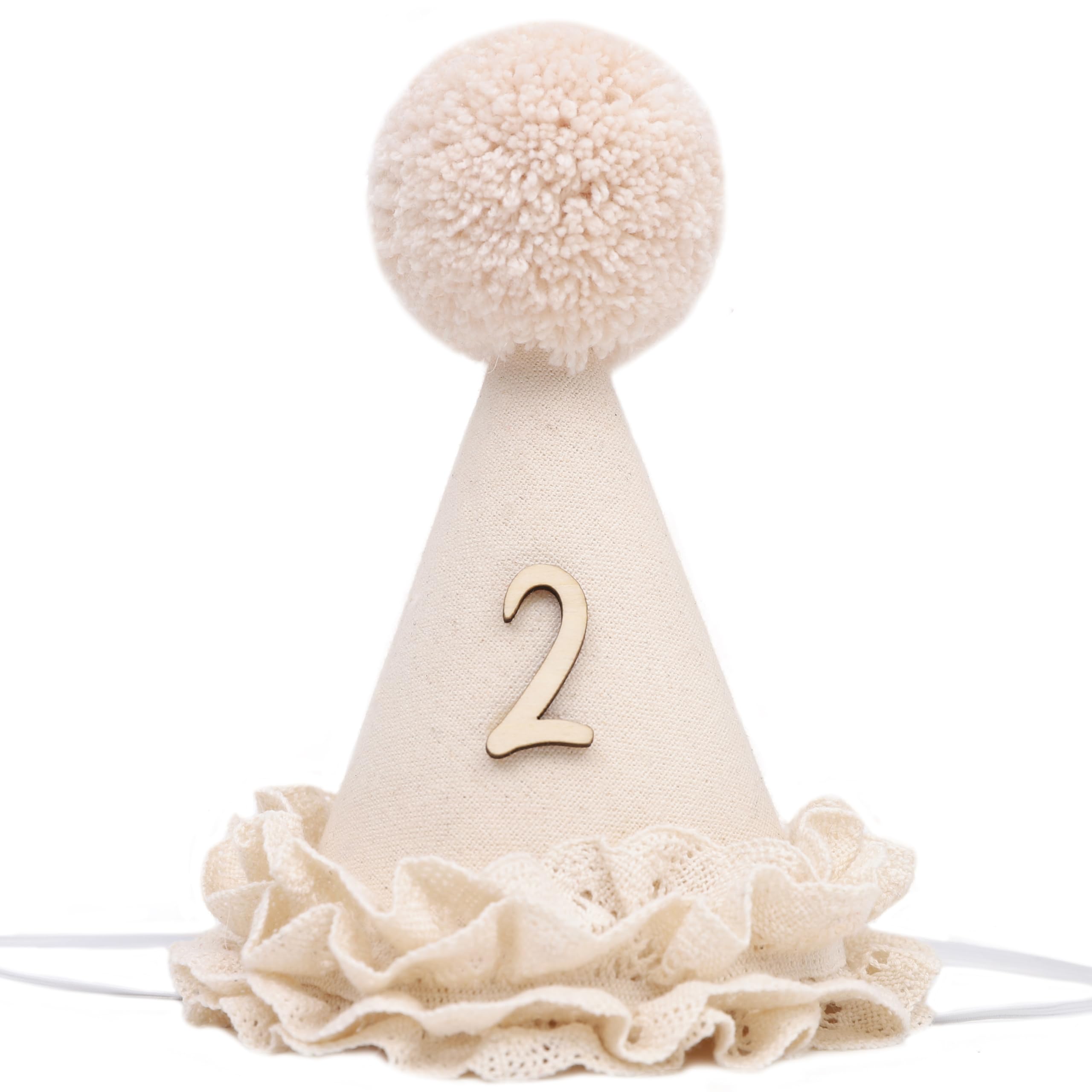 WAHAWU Lace 1/2 Birthday Hat-Sweet Half Birthday Decoration,Lace Flower Princess Party Crown,6 Months Floral Party Supplies