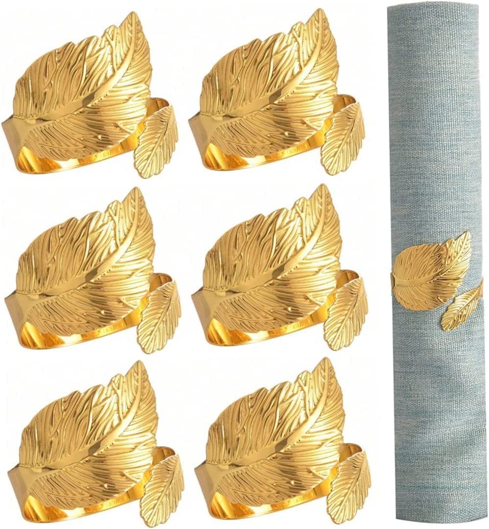 Portatovaglioli decorativi fatti a mano, Porta portatovaglioli, Forniture festive, Set di 6 portatovaglioli, Anello tovagliolo for raccolto, Ringraziamento, Decorazioni for la tavola di Natale, Matrim